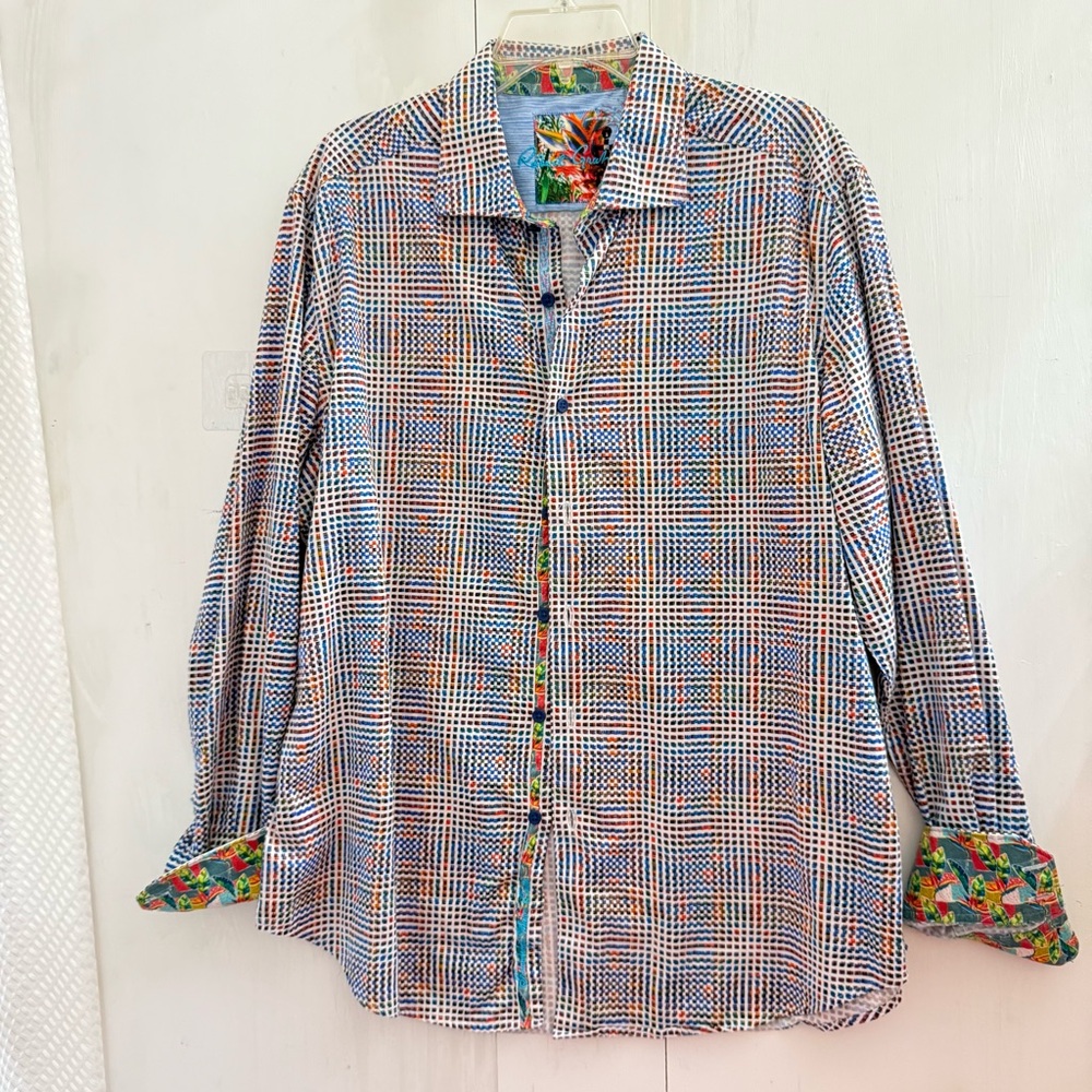 Mens ROBERT GRAHAM Multicolored Button-Up Shirt • XL Excellent Condition - Picture 2 of 12